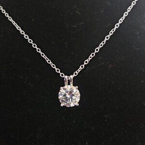 Moissanite  3.0 ct Sterling Silver Necklace